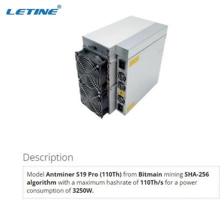 Bitmain Antminer S19プロ110Th使用されたS19Aプロ110T Bitcoin Sha256 BTC抗夫