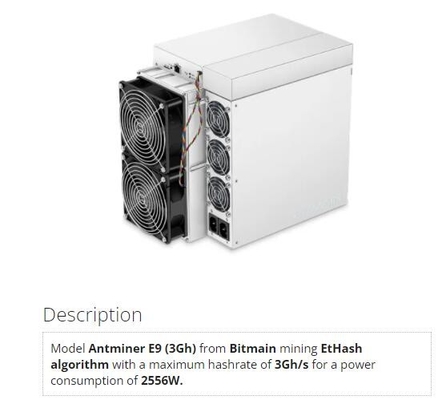Bitmain Asic Antminer E9 3Gh/S 2556Wのbitmainのantminer e9の収益性EtHash ETH等ほとんどの有益なasics