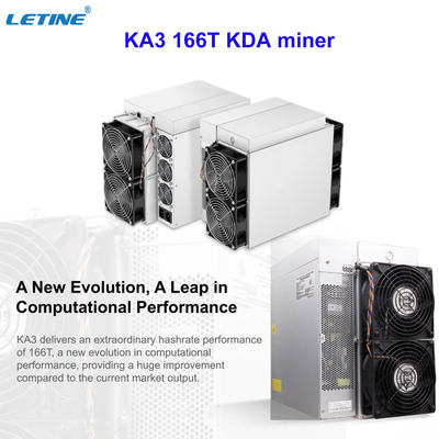 最も強力なantminer ka3 KDA Blake2Sエア冷却抗夫の166Th利益100USDもっと
