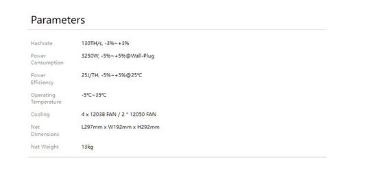 BTC Bitcoinの採掘機Avalon A1366 130th 3250W SHA-256高いHashrate