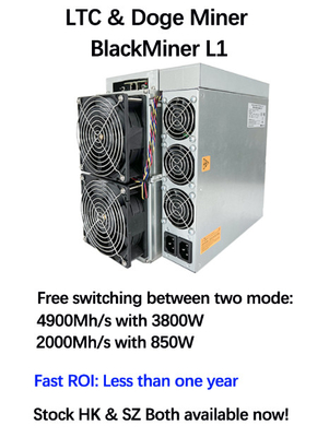 Litecoin Blackminer L1 Scryptの採掘機の中佐の総督抗夫4900Mh 3800W