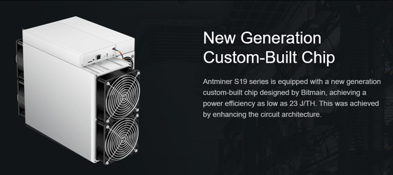 Antminer S19jのプロかまれた採掘機Asic Bitmain Antminer 90T 95T 100T 102T 104T 110T
