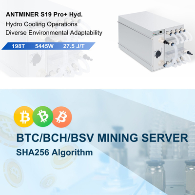 Antminer S19 XP Hydro 255T Asic Bitcoin Miner S19 Pro+ Hyd 198Th with ANTSPACE HK3 Container