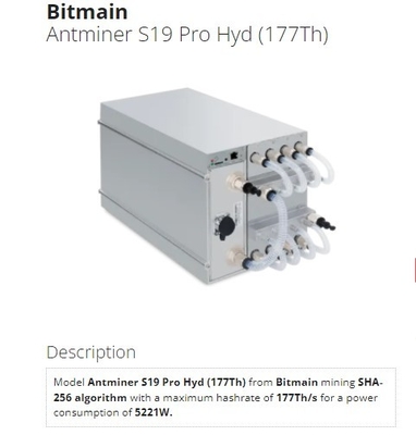 Bitcoin BTC Bitmain Asic Antminer S19 XP Hyd 255Th Blockchain Cryptocurrency Asic抗夫