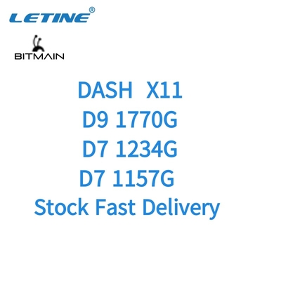 使用されたD7 1234gh Bitmain Antminer D9のダッシュX11 1770Gh 3148W 75db