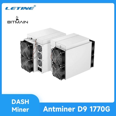 D9 1770Gh Bitmain Antminer D9のダッシュの硬貨抗夫暗号の中古D7 1286G Asic抗夫のBlockchain抗夫の採掘機
