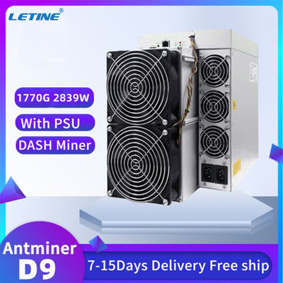 イーサネット インターフェイスBitmain Asic Antminer D9 1770Gh X11のアルゴリズム2839w