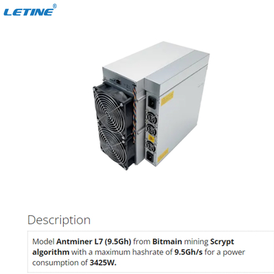 Bitmain Antminer L7 9160MH 9050MH 8800MH 9500MH高い利益の中佐総督抗夫