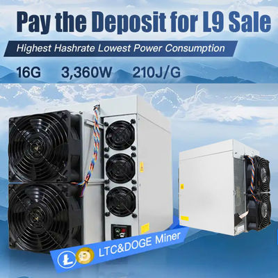 LTC+DOGEコイン 新型マイナー L9 16G LTC L7 8550M 9050M 9300M アシックマイナー アンティマイナー L7 マイナー 9500mh 9.5gh/s 新型LTC スクリプトマイナー