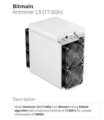 ビットメイン アシック アントマイナー L9 16G レットコイン ドージ ダブルマイニング 3360W L7 9050M マイニングマシン