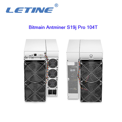Bitmain Asic Antminer S19Jプロ104T Sha-256 BTB Aisc Miner3068W Hashrate 104Tの抗夫