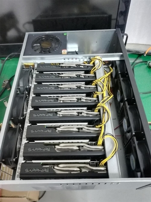 ETHの中佐のdogecoin XCHの硬貨の採鉱箱8gpuを採鉱するM08S 8GPU鉱山の装備