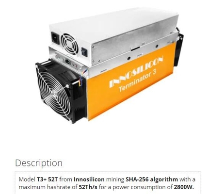 T3+ 39T 43T 50T 52T 57T Innosilicon Asic抗夫SHA-256