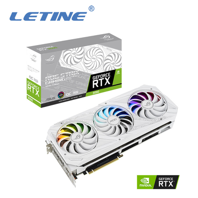 24GB GDDR6Xの高いHashrate ROG-STRIX-RTX3090-O24G-WHITEのグラフィックス・カードoverclock 1890のMHzのサポート
