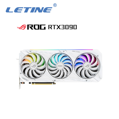 24GB GDDR6Xの高いHashrate ROG-STRIX-RTX3090-O24G-WHITEのグラフィックス・カードoverclock 1890のMHzのサポート