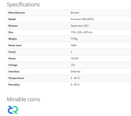 販売のAsic Bitmain Antminer DR5第35第34 DCRの硬貨の採掘機DR5
