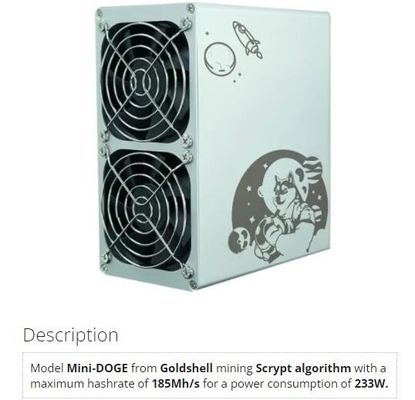 185Mh/S中佐Goldshell Asic抗夫L7 L3+ Lt5プロ233W 35db