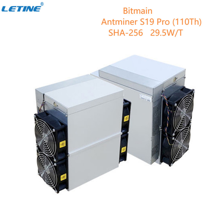 Bitmain Antminer S19プロ110th 3250W SHA 256 Asic Bitcoin抗夫