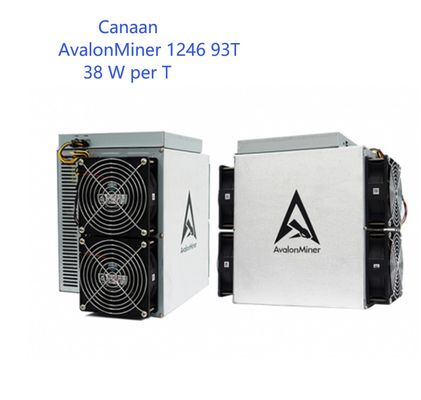 1246 T BTC Asic抗夫A1246 93T 1人あたりの93T Canaan Avalonminer SHA 256のアルゴリズム38W
