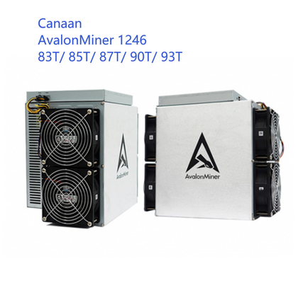 Avalon 1246 95T 93T 90T BTC抗夫機械Canaan A1246 87T 85T 83T SHA 256のアルゴリズム