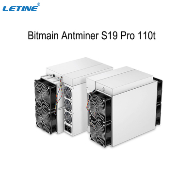 Bitcoin Asic抗夫機械Bitmain Antminer S19プロ110t BTC S19PRO S19Jプロ104T 100T 96Tの暗号の採鉱サーバー